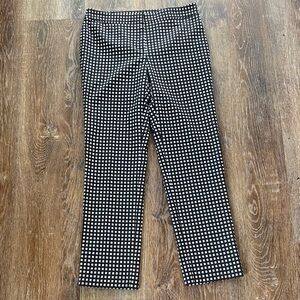 Nippon Boutique Elegant Monochrome Checkered Women's Trousers